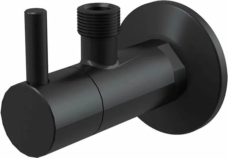 Robinet coltar cu filtru 1/2 tol x 3/8 tol ARV001-BLACK Alca negru mat