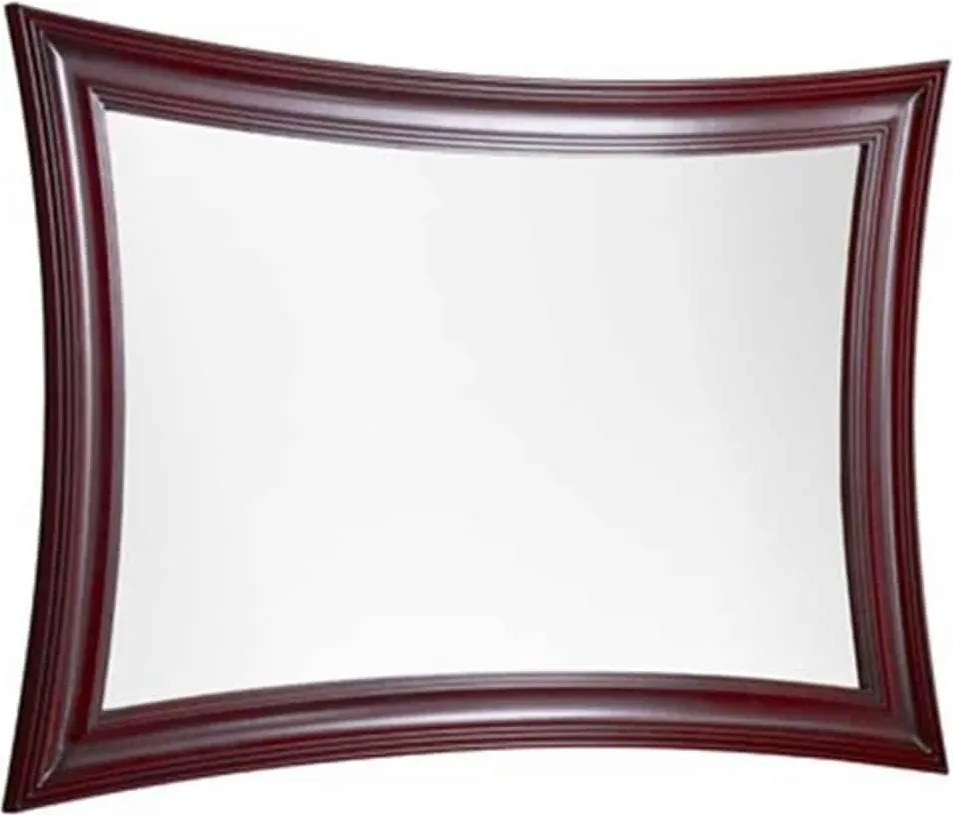 Oglindă lemn masiv nuc Milan Alb-, 120 × 2,5 × 85 cm