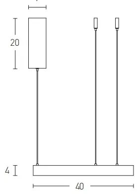 Lustră LED pe cablu dimabilă LED/50W/230V auriu Zambelis 2007