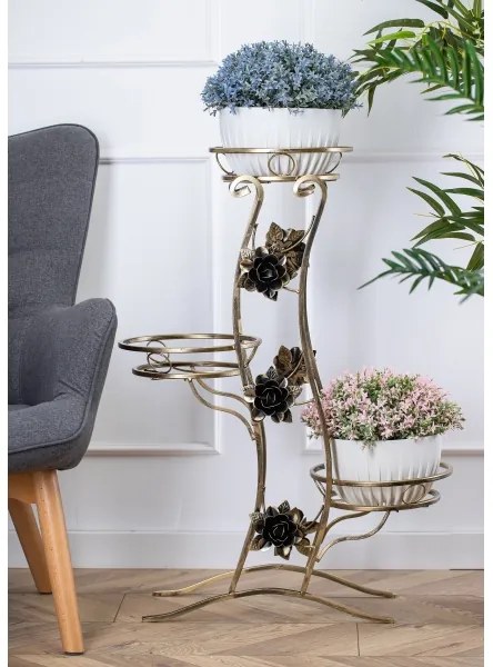 Suport de flori 100x70 cm auriu