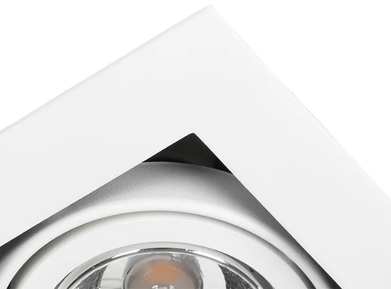 Set de 6 spoturi încastrate moderne albe reglabile - Oneon 70