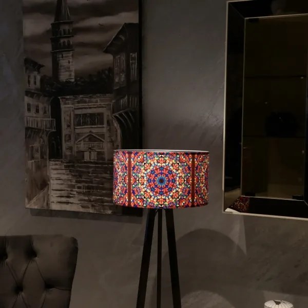 Lampadar AYD 1xE27/40W/230V maro/multicolor