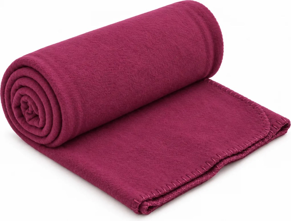 Patura din fleece MELVIRA DUO, vin rosu Dimensiune: 150 x 200 cm