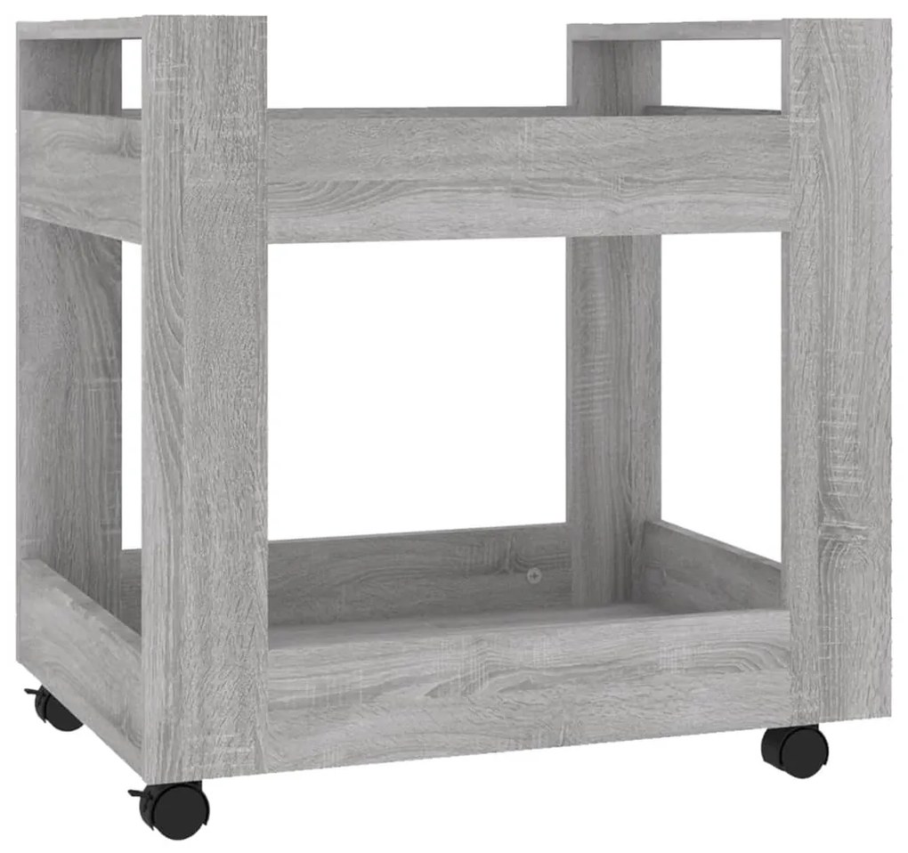 816606 vidaXL Cărucior de birou, gri sonoma, 60x45x60 cm, lemn prelucrat