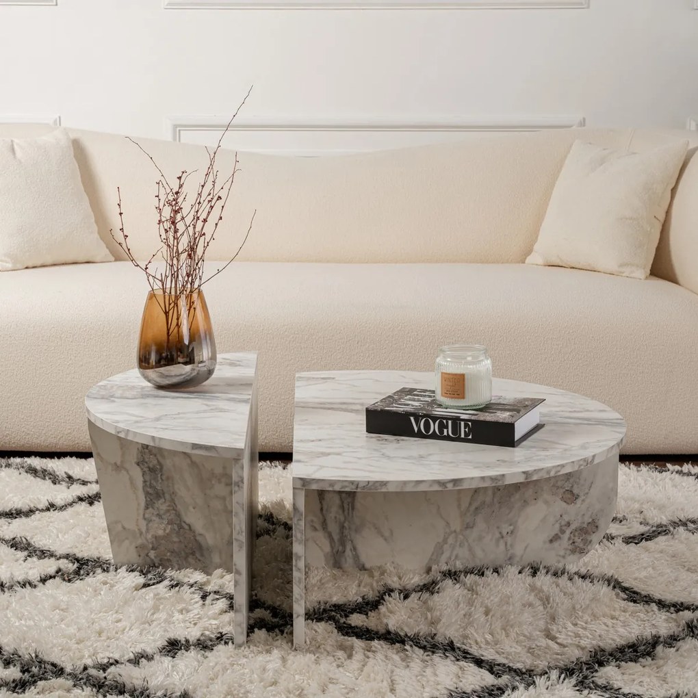 Masă de cafea Orion Freesia Marble