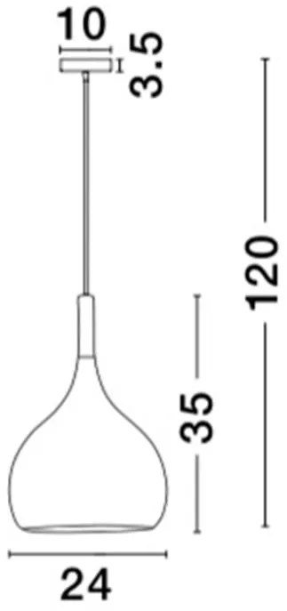 Pendul design modern Ø24cm Nuorese NVL-8942203