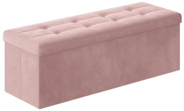 Taburet cu spatiu depozitare OTTOMAN 110x38 cm, roz