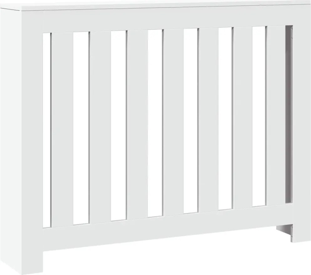 vidaXL Mască pentru calorifer, alb, 104x20x82 cm, lemn prelucrat