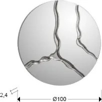 Oglinda rotunda design decorativ Surcos argintie