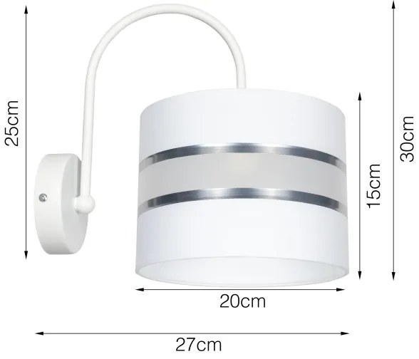 Aplică CORAL 1xE27/60W/230V albă