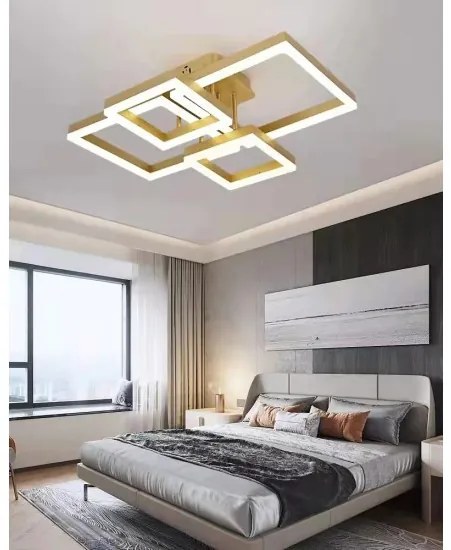 Lustra LED Cu Telecomanda, Elit's, EsnF2341, 160 w, Gold Bronz