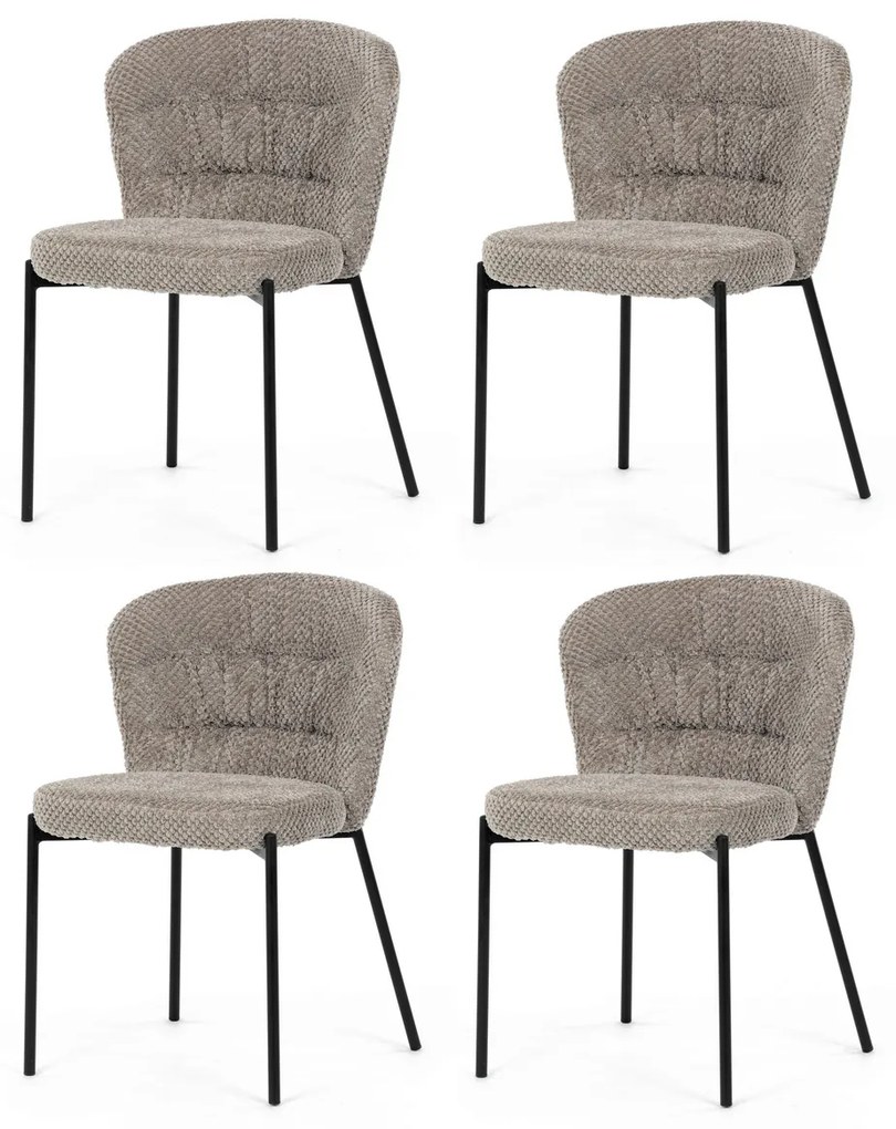 Set de scaune de sufragerie Bouclé CT-W1077 LAN2,4 buc