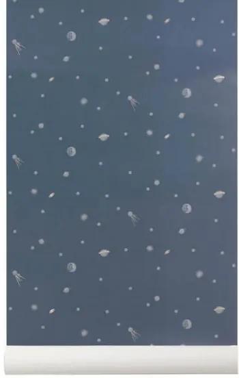 Tapet Moon - Hartie Albastru Lungime(10.05 m) x Latime(0.53 m)