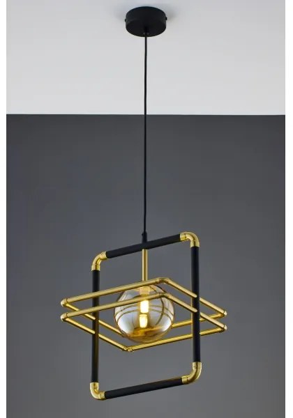 Lustră pe cablu Jupiter 2025 FIORI 1xG9/10W/230V negru/auriu/bej