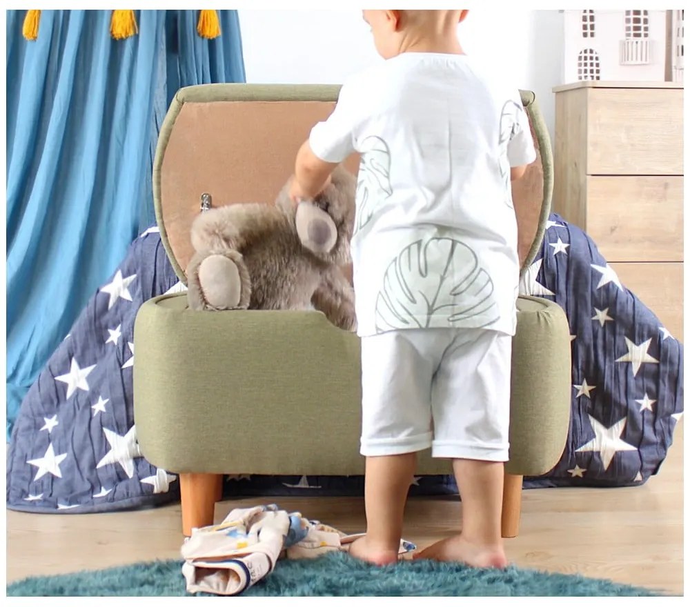 Bancă de copii verde-deschis Moouv – Hanah Home