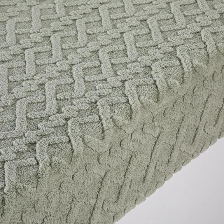Cearşaf elastic cu blăniţă INVERNO verde 90 x 200 cm