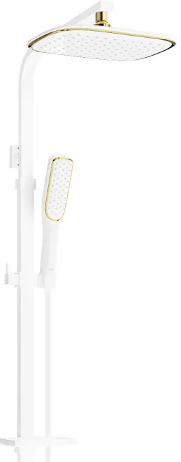 Mexen Q49 coloană de duș, Albă/Aurie - 798494995-25