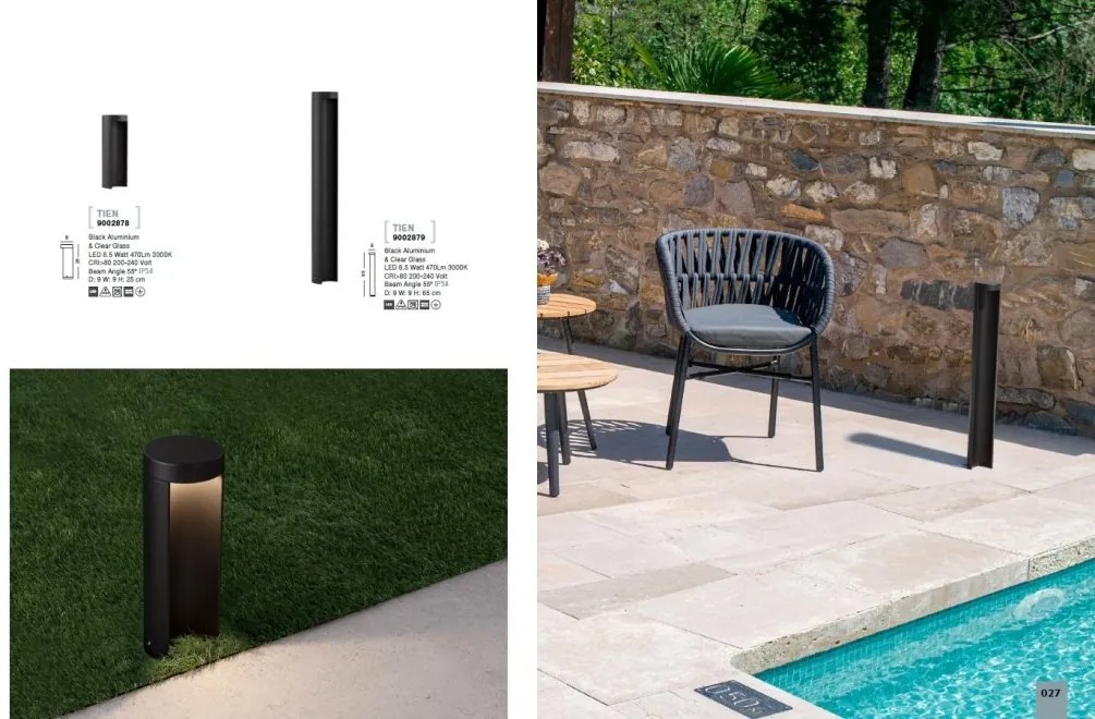 Stalp LED mic pentru iluminat exterior IP54 TIEN