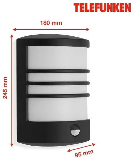 Aplică LED de exterior cu senzor Telefunken 315505TF LED/12W/230V IP44