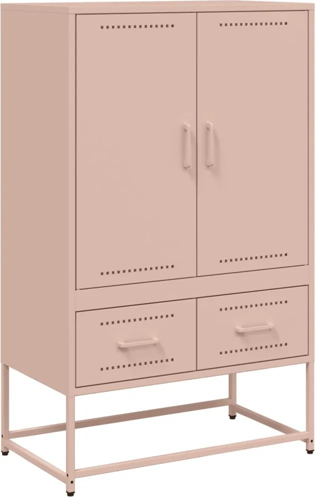 vidaXL Dulap înalt, roz, 68x39x111,5 cm, oțel