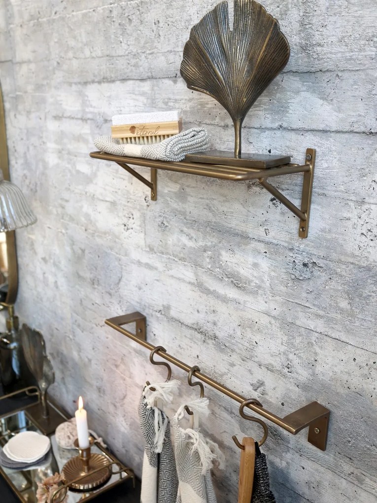 Raft de perete, din metal auriu