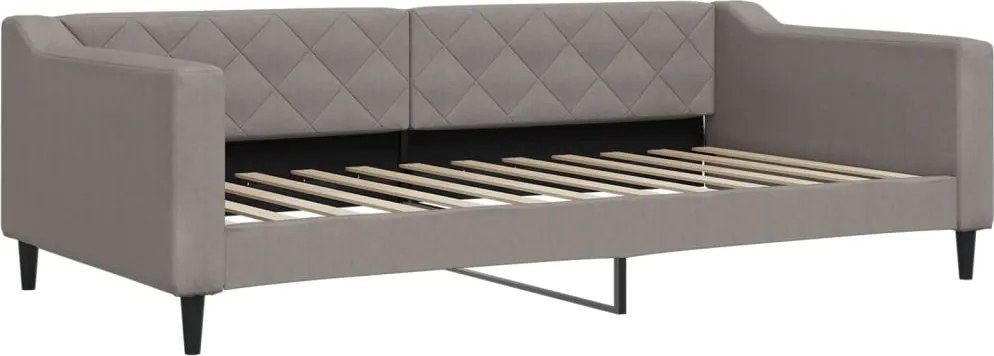 vidaXL Cadru de pat, gri taupe, 100 x 200 cm, material textil
