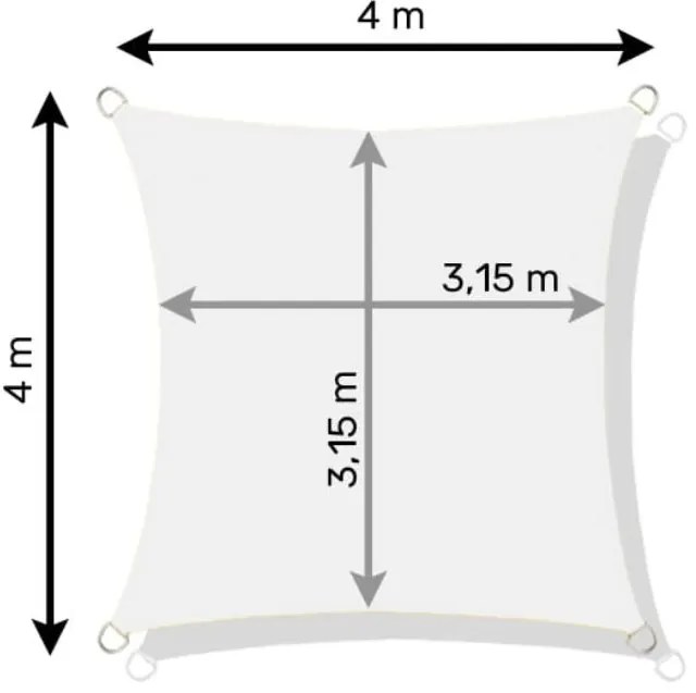Parasolar de gradina 4x4m bej