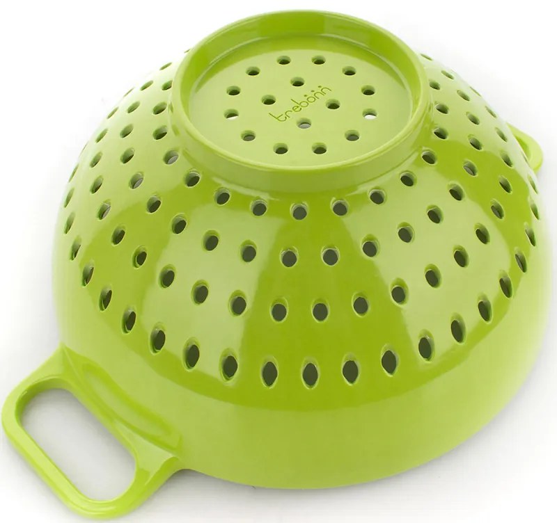 Bol cu strecuratoare Trebonn DUO - Large 1824100, 2 L, 23.5x13 cm, Melamina, Alb/Verde