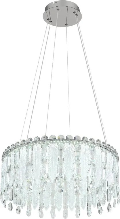 Lustra LED suspendata cu telecomanda KLUNKA crom