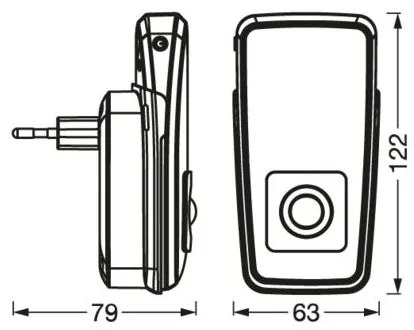 Osram LUNETTA LED/2W/230V - lampă de veghe LED pentru priză, cu senzor