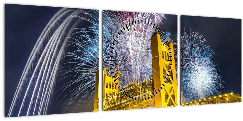 Tablou - Noaptea de Revelion (cu ceas) (90x30 cm)