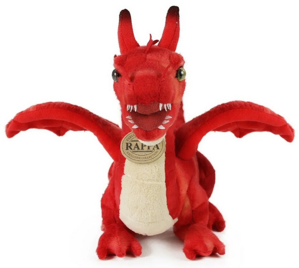 Rappa Dragon de pluș, 40 cm roșu ECO-FRIENDLY