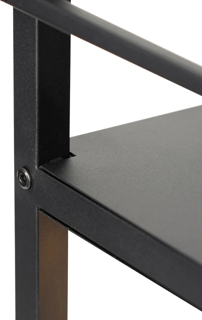 Lampă de podea industrială inteligentă neagră inclusiv Wifi G95 - Cage Rack