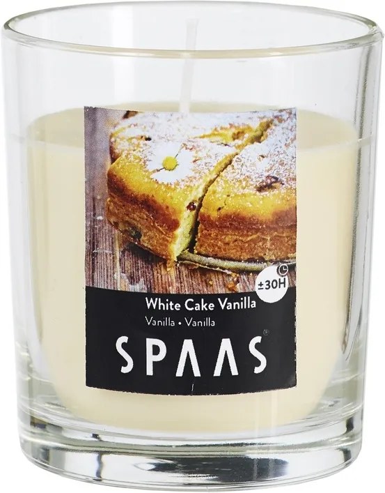 SPAAS Lumanare parfumată în pahar White Cake Vanilla, 7 cm