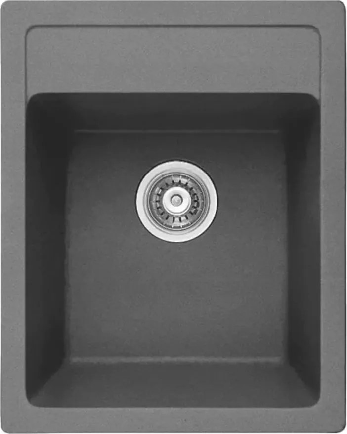Chiuveta compozit Inter Ceramic finisaj granit gri 40x50 cm