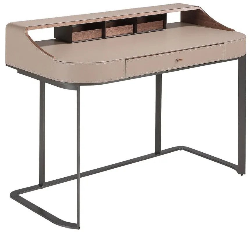 Birou deosebit design LUX Walnut-Leatherette Mink