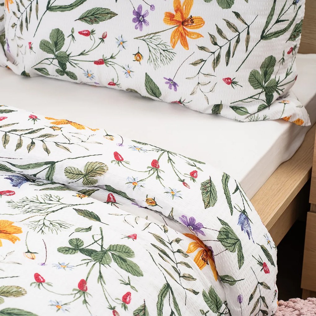 Lenjerie de pat din crep 4Home Wildflower Bliss, 140 x 220 cm, 70 x 90 cm