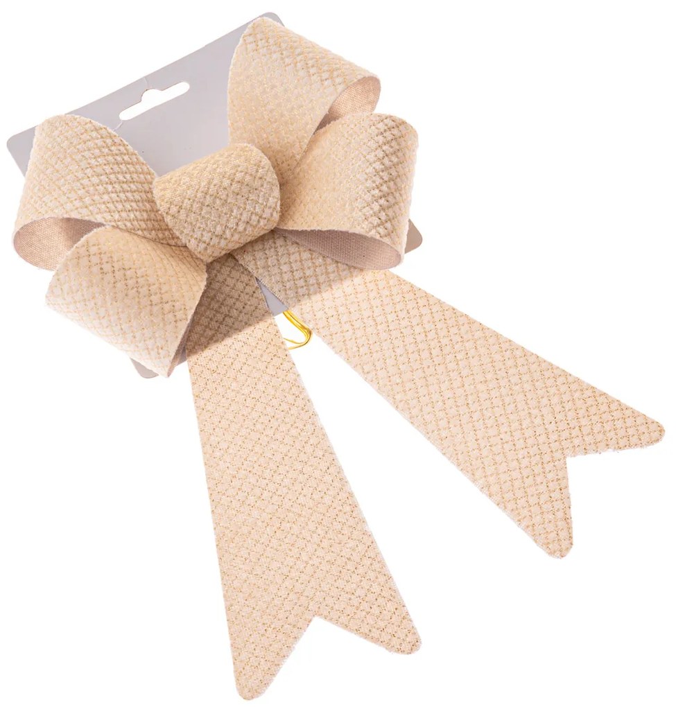 Fundă de Crăciun 16 x 25 cm, crem, 16 cm