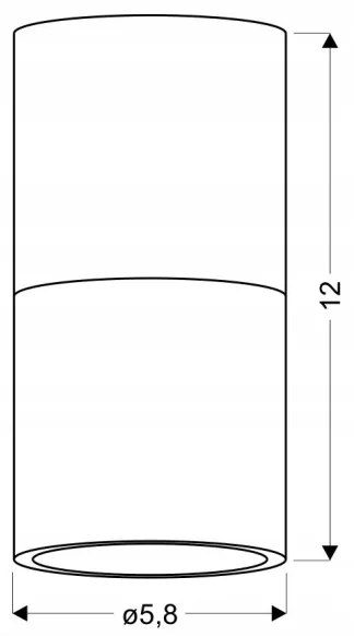 Plafonieră TUBA 1xGU10/15W/230V