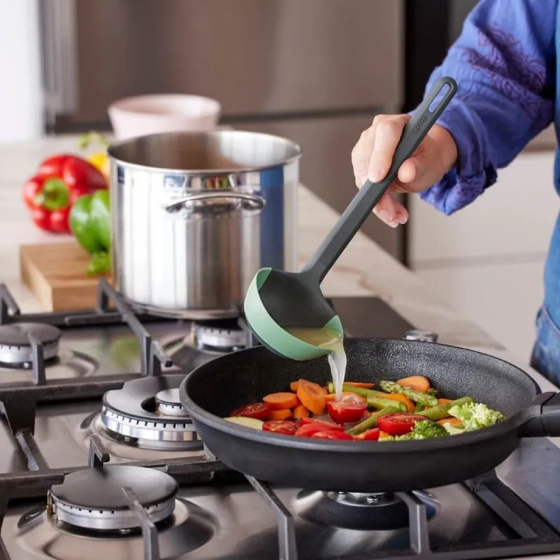 Polonic Lekue 1010180, 29 cm, Rezistent la zgarieturi, Cap flexibil, 4/220 °C, Verde