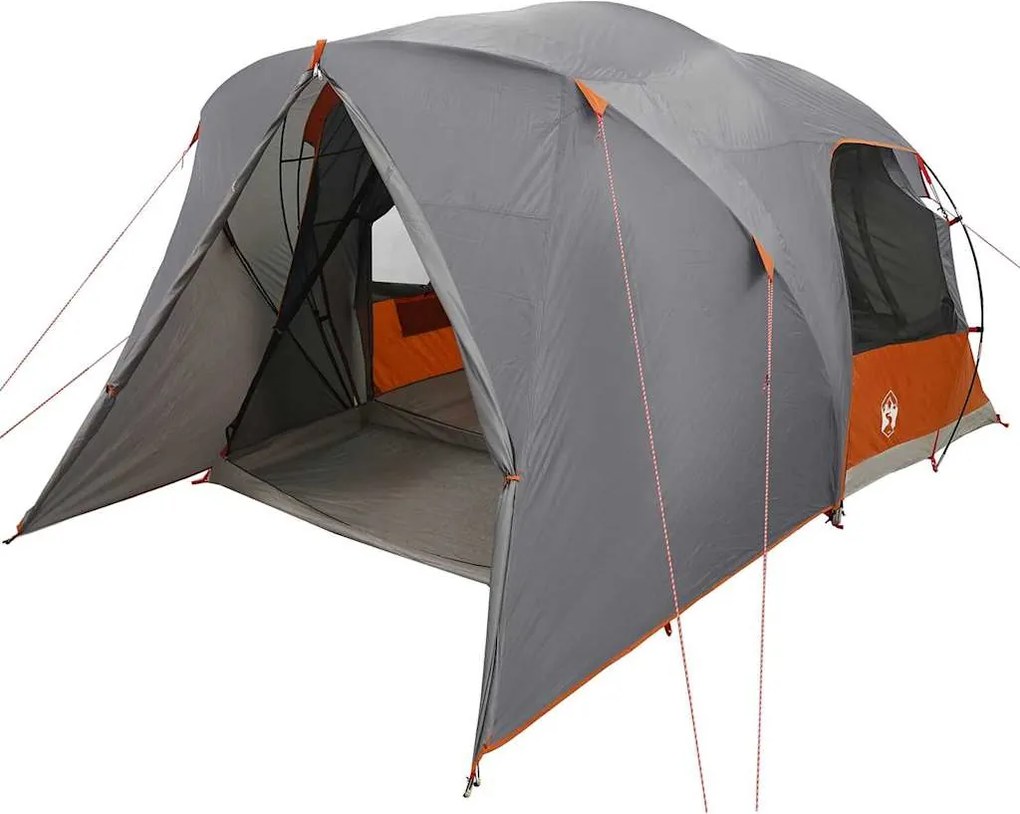 vidaXL Cort Dome 6-Persoane Gri și Portocalie 500 x 314 x 206 cm