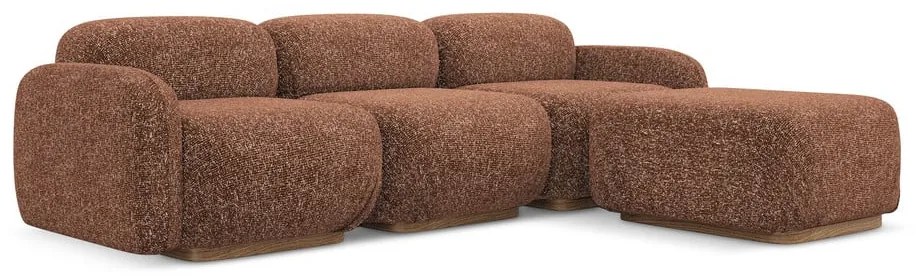 Colțar modular portocaliu/maro (cu colț variabil) Ailani – Makamii