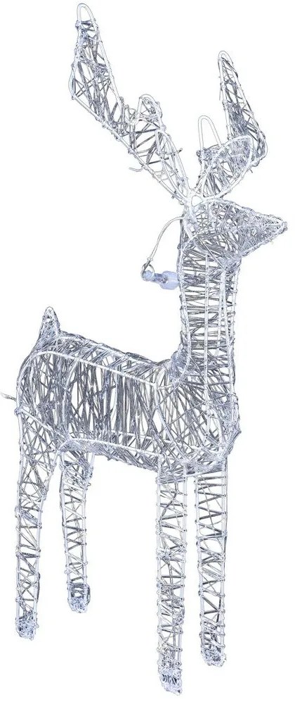 Figurină decorativă luminoasă, motiv ren, 80 LED, 80 cm