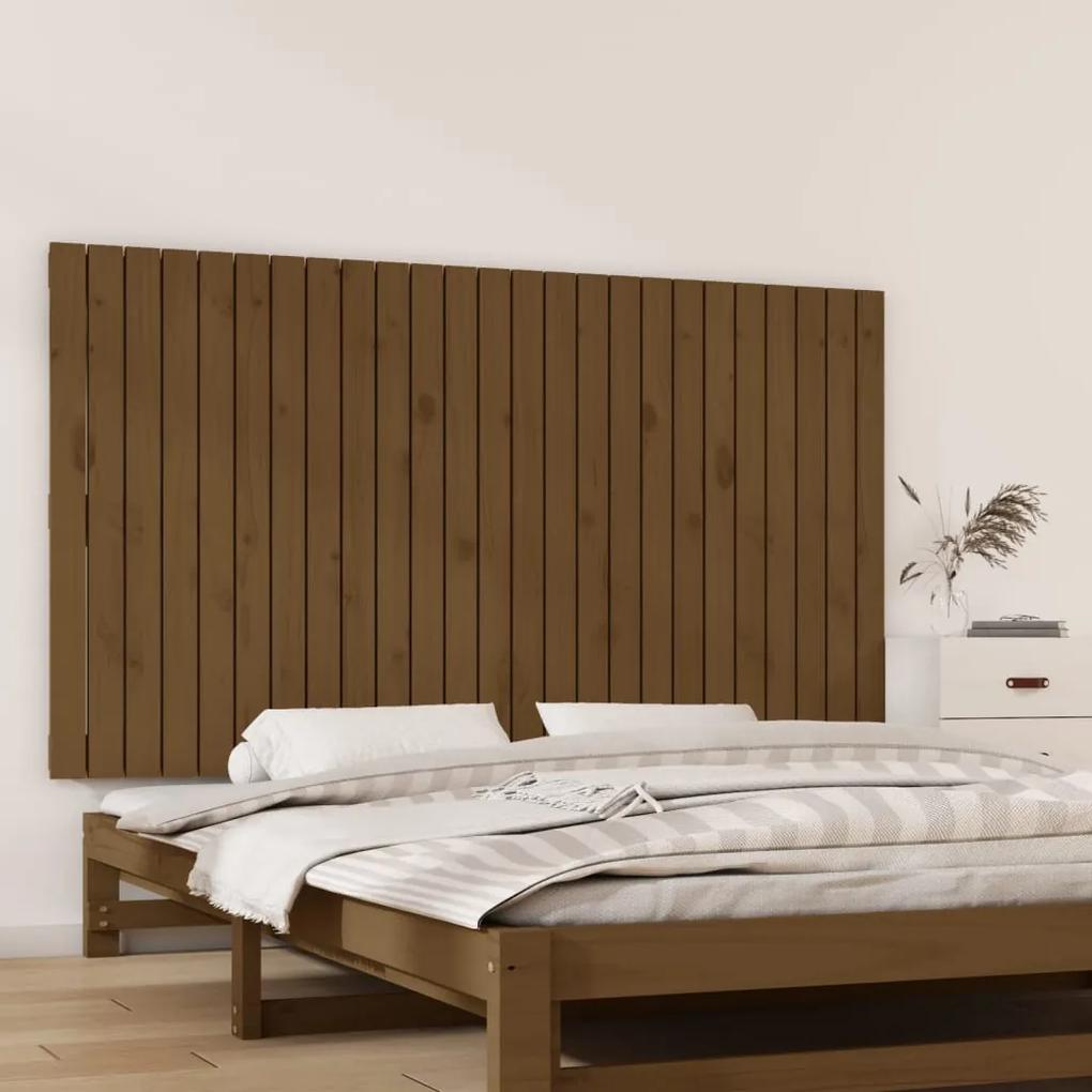 824901 vidaXL Tăblie de pat pentru perete, maro miere, 159,5x3x90 cm