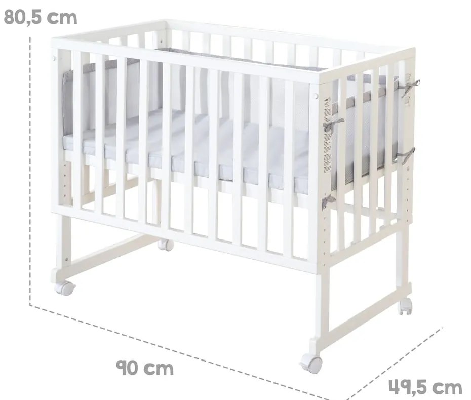 Pătuț alb 90x45 cm – Roba