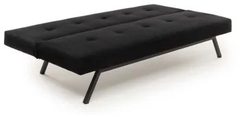 Canapea extensibilă BAKU, 2 locuri, neagră
