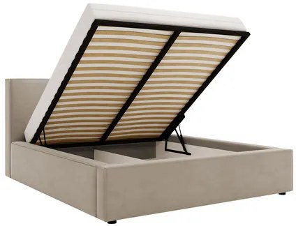Pat de o persoană 120 cm Sekozzo (Gri) (cu somieră) (cu sp. depozitare). 1103553