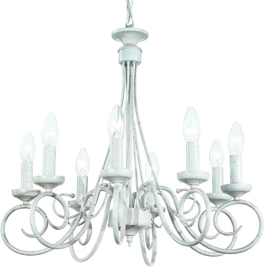 Candelabru Vintage Alb Brandy SP8 Ideal Lux