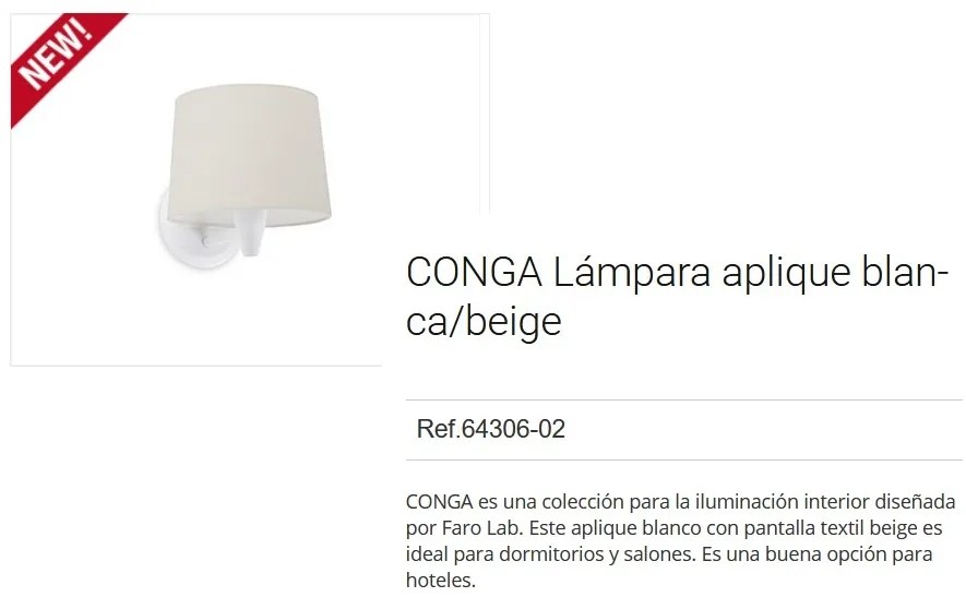Aplica de perete moderna design elegant CONGA alb/bej 64306-02