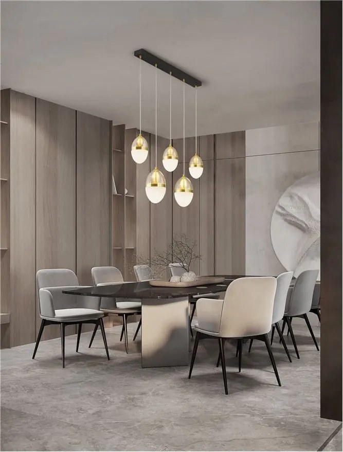 Lustra cu 5 pendule LED design modern Egna